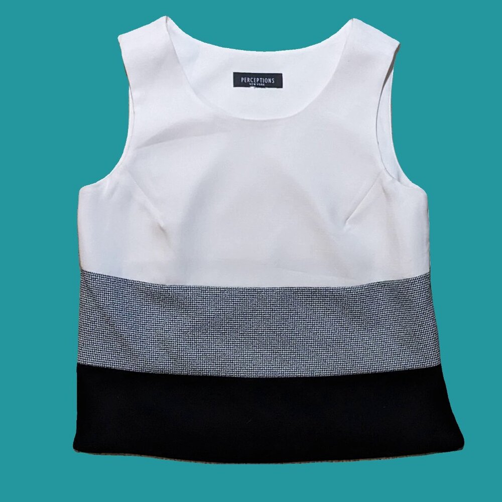 Perceptions New York Color Block Sleeveless Top Preowned